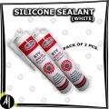 Silicone Sealant - White (Pack of 2). 