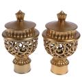 2Pcs Curtain Rod Cap Finials 66 x 115mm Plastic Vintage for 28mm Dia Rod. 