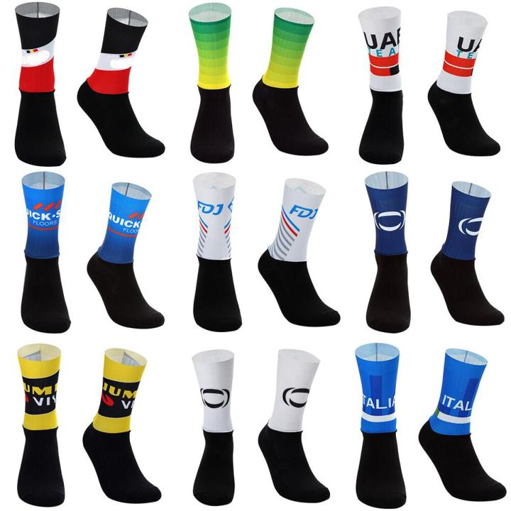 Gicaer 2022 Unisex PRO Jumbo AERO Cycling Socks UAE Italy Visma Sports Bike Bicycle Socks Ineos One Size