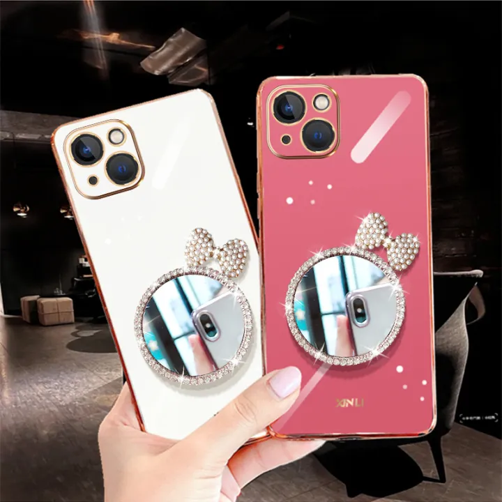 For%20OPPO%20A15%20/%20OPPO%20A15S%20Back%20Cover%20+%20Bowknot%20Makeup%20Mirror%20Fashion%20Shiny%20Plating%20Square%20Bumper%20Bling%20Girls%20Phone%20Case%20Soft%20TPU%20Silicone%20Shockproof%20Back%20Cover%20-%20Image%204