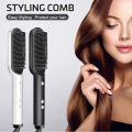 Hair Straightener 909b Professional Electric Brush Heated Comb Straight & Curly Styling Tool. 