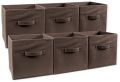 Collapsible Storage Bins - 6 Pack - These decorative fabric storage bins are collapsible and great organizers for shelves, closets, or under the bed. Suitable for clothes or to store children's toys. 
