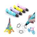 3D Pen 3D Printing Pen PLA Drawing Printer Pen LCD Display with 3 Colors Random PLA Filament Refills, Art Crafts Gift for Kids Adults. 
