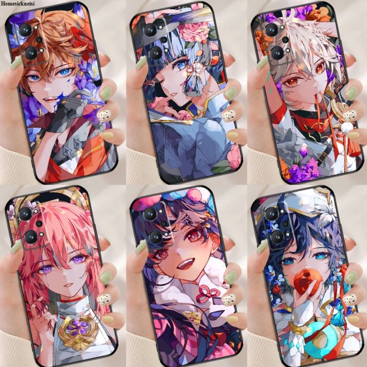 【Homesickneisi】Genshin Impact Raiden Shogun Baal Back Case For Realme GT Neo 2 GT Master C21 8 Pro 8i Cover For OnePlus Nord 2 8T 9R 9 Pro