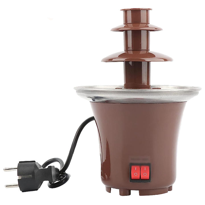 Chocolate Fondue Fountain, 3 Tiers Mini Electric Chocoalte Melting Machine Chocolate Fountain