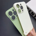 NORVIK Cute Frameless Green Hard Phone Case for OPPO A98 A78 A58 Reno 10 8 8Z 7Z 7 Find X5 6 5 2 2Z 2F A31 Pro Plus 4G 5G Luxury Ultra Thin Borderless Design Back Cover Casing N11-1.