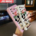 JIUMOO For Realme X7 Pro Case Cartoon Cute Mickey Mouse Luxury Plating Side Phone Cases Pattern Silicone Casing Full Cover Camera Protection Shockproof Softcase. 