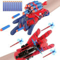 Spiderman Web Shooter Toy Kids Plastic Spiderman Launcher Gloves Wrist Toys Set Gift For Kids Spider Web Shooting Game - 2 Sets of Kids Spider Hero Role Play Launcher Gloves with Wrist Toy Set, Movie Theme, Plastic & Nylon Material. 
