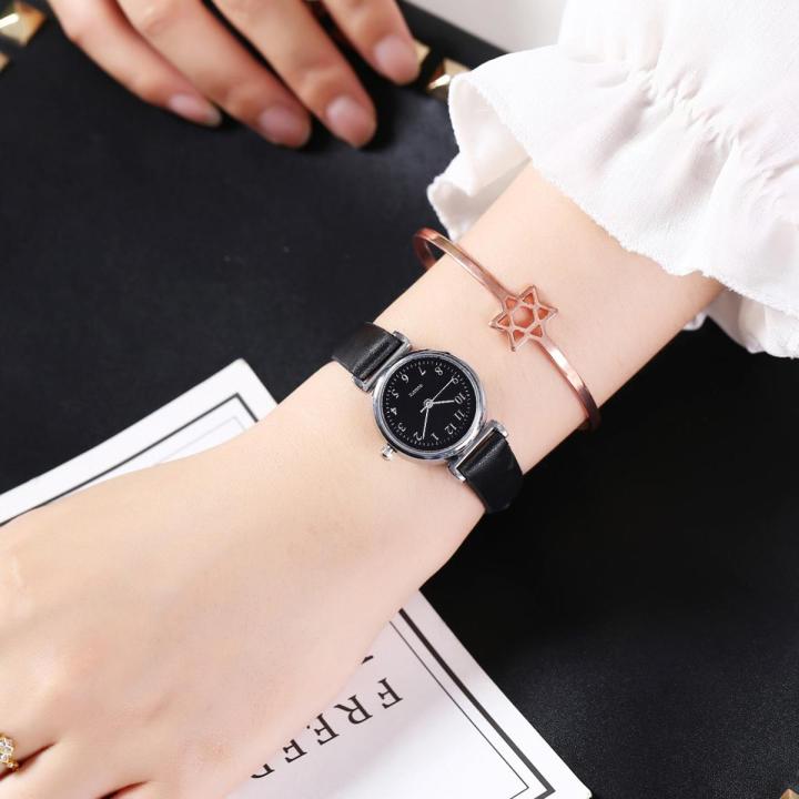Women Fashion Small Leather Watch Simple Quartz Wristwatch
