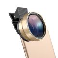 37mm 0.45X Super Wide-Angle Mobile Phone Lens, Super Macro Camera Lens 1PCS Magnifying Glass, General Outdoor Travel Use-rose golden. 