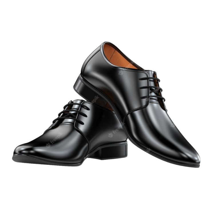 Fortune Wear Men's Black Laced Leather Shoes