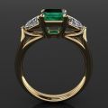 14k Gold Jewelry Green Emerald Ring for Women Bague Diamant Bizuteria Anillos De Pure Emerald Gemstone 14k Gold Ring for Females. 