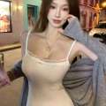 XXOO Dresses Gaun Perempuan Dewasa Casual For Women Pub Summer Women's Lace ing Suspender Dress Sexy Hip Short Skirt. 