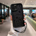 Moon S98 4G 58 A72 A55 A53 A54 A38 AOPPO A5 A7 A16 A17 A74 A76 A78 A94 A5G Phone Case with Hand Strap Deluxe Fresh tar Phone Case. 