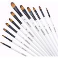 Artist pearl white brush set of 12 (Filbert). 