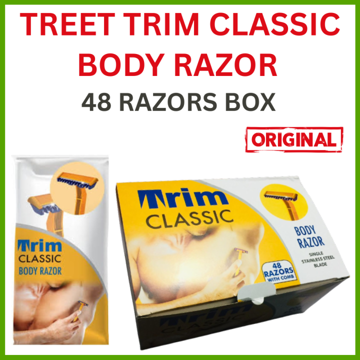 Treet Razor Golden Treet Trim Classic Body Razor With Comb (48 Razors Pack) Original Trim ...