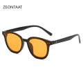 Vintage Orange Round Sunglasses Men Women Jelly Color Glasses Trendy Cat Eye Sun Glasses Punk Style Outdoors Glasses for Male. 