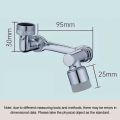 Faucet Robotic Arm Faucet 360 1080°| Universal Rotation Faucet Extension| Splash-proof Faucet| Mechanical Arm Faucet |Water Nozzle Faucet| Adaptor Kitchen Tap with 2 Water Outlet Modes for Face Washing Gargle Hair Washing| SJR Collections. 