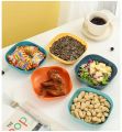 10 Pcs Plastic Plates With Stand, Multi-function Dish,Square Lightweight Wheat Straw Plates, Deep Dinner Dishes, Camping Dinnerware for Serving pasta fruit. 