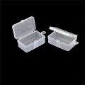 2pcs Rectangle Transparent Plastic Storage Box Small Parts Box. 