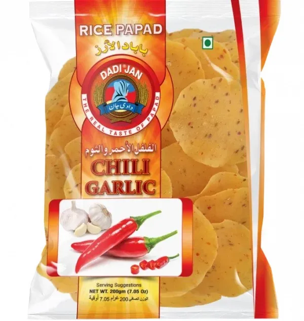 Dadi jan Rice Papad Chili Garlic 200g | Daraz.pk