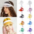 Fashion Summer Sun Hat Women Man Transparent Visor Clear Plastic Adult Sunscreen Cap Sunhat Uni Outdoor Hats. 