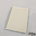 MyKitab - Black Lined Spiral Notebook-Off white Paper|Notebook for Girls and Boys |Diary. 