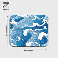 Japanese Blue Wave Mouse Pad, Square Anti-Slip Rubber Gaming Mousepad, Premium-Textured & Waterproof Mouse pad by Zezo. 