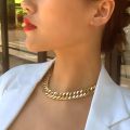 Zovoli Punk Big Link Chain Necklaces Choker For Steampunk Multi Layered Star Lock Pendant Necklace Statement Jewelry. 