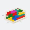 Block Puzzle Jigsaw Puzzle Board Classical Puzzle Children's Toys Hexagonal Alien Chess Tangram Puzzle Toys BruberryBe. 