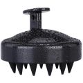 Shampoo massager brush - Hair Scalp massager brush with soft silicon bristles-BLACK colour. 