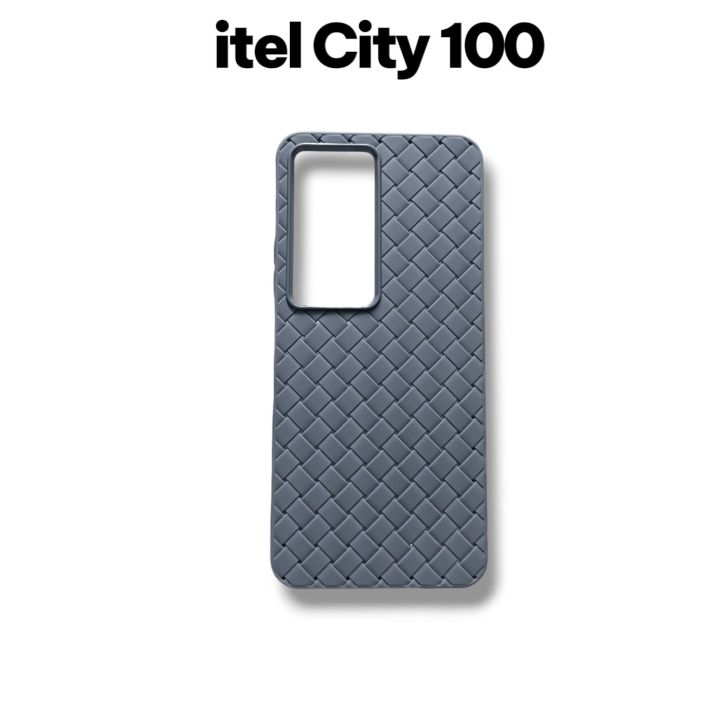 itel%20City%20100%20Back%20Cover%20Soft%20Matt%20New%20Woven%20Design%20Leather%20Feel%20tpu%20Case%20for%20Itel%20City%20100%204G%20-%20Image%202