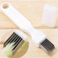 Kitchen Tool Stainless Steel Green Spring Onion Shredder Slicer Cutter Easy Handle. 