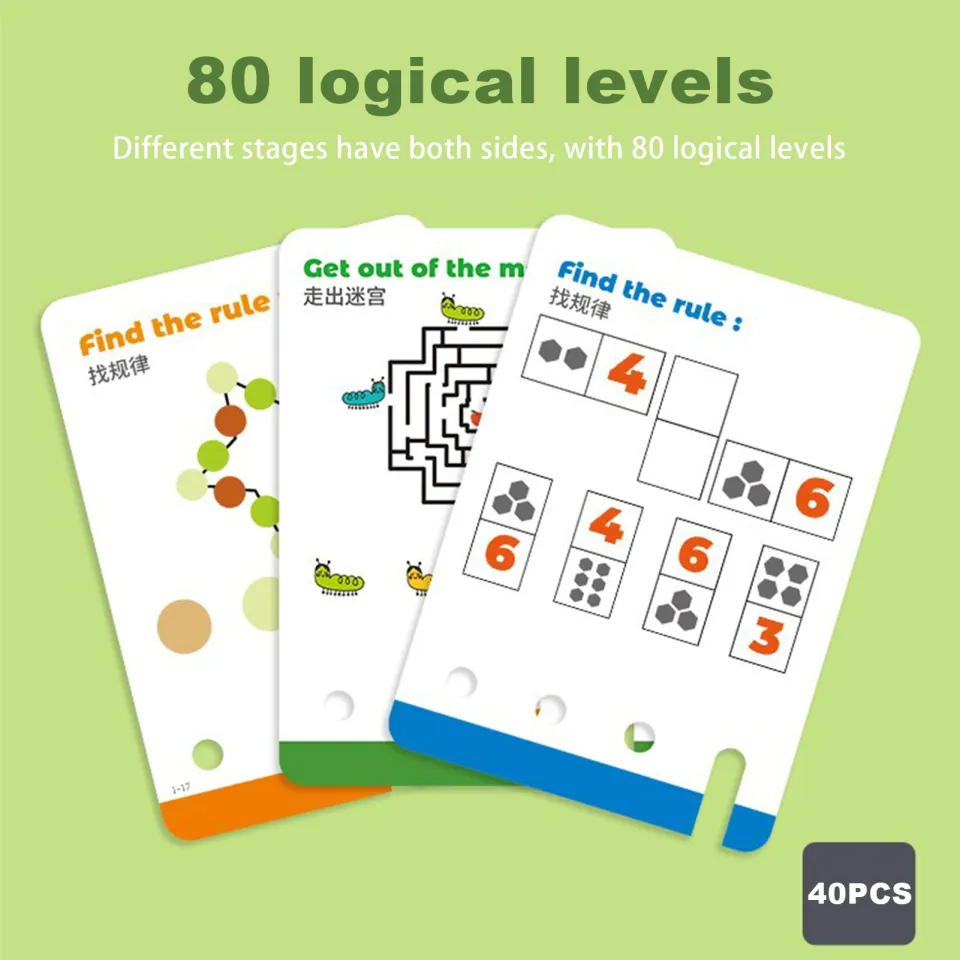 Mind-bending Board Game Interactive Logic Game Toy Set for Kids 80 Levels Iq Development Educational Toy Fun Preschool Activities Learning Game Logic Puzzle Game