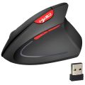 HXSJ T24 6 Buttons 2400 DPI 2.4G Wireless Vertical Ergonomic Mouse with USB Receiver. 