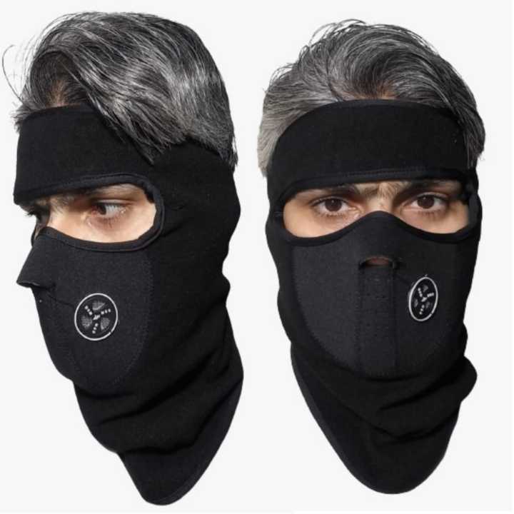 Premium Winter Warm Half Face Mask Polar Fleece Fabric With Coverinvg Forehead MASK FOR Bike In New Style And Design in Fleece Fabric Protective Gear for Optimal Comfort and Safety During Your Ride In Black Colour