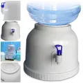 Mini Non Electric Water Bottle Dispenser - Portable - Manual - White - Plastic - 11inch x 10 inch (W*H) - For 19 liter water bottle. 