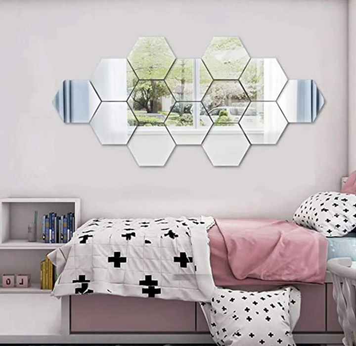 3D%20Mirror%20Wall%20Stickers%20Hexagon%20Shape%2080MM%20Size%20Self%20Adhesive%20Decorative%20Decals%20-%20Image%202