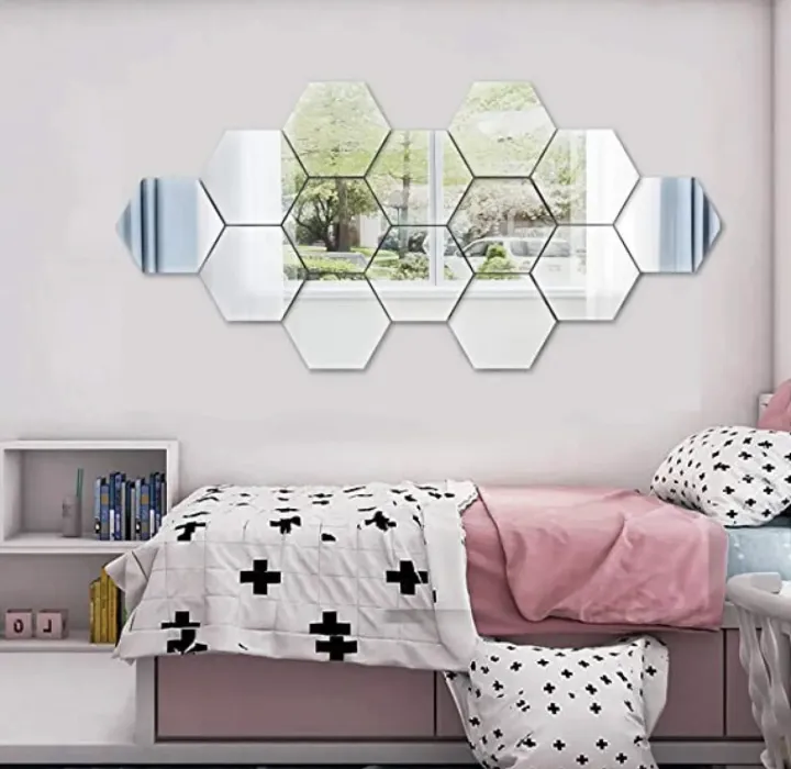 3D%20Mirror%20Wall%20Stickers%20Hexagon%20Shape%2080MM%20Size%20Self%20Adhesive%20Decorative%20Decals%20-%20Image%202