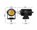 2 PCS Mini Driving Light for Motorcycles, Cars, Jeeps - Spot Light LED Bike Light, Night Vision Projector Lense, Turtle Lights, Fog Light Mini. 