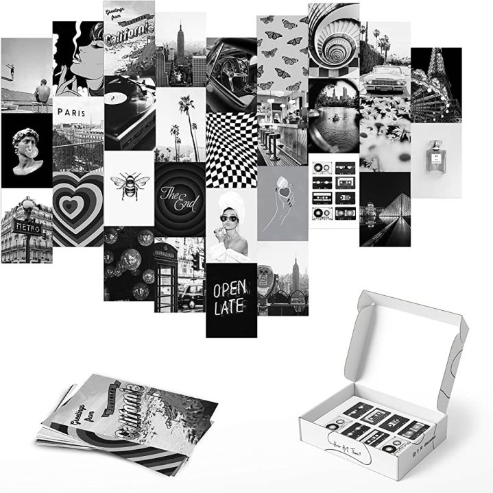 50%20PCS%20Aesthetic%20Black%20Theme%20Photo%20Cards%204x6%20Inch%20Glossy%20Prints%20for%20Wall%20Decor%20-%20Image%204