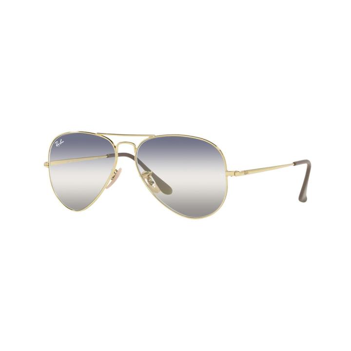 Ray-Ban Gradient Aviator Metal Gold Frame Blue/Grey Gradient Lenses-RB3689-001GF-55
