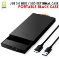 USB 3.0 Portable HDD SSD 2.5" Hardrive External Case ( Black & Transparent ) - 2.5" Hard Drive Case 5Gbps High Speed Fast Data Transfer (ONLY CASE). 