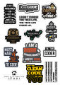 Programming Logo Text Stickers for Laptop Car Bike Phone Stickers 13pcs. 