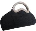 Black shyneel clutch bag for women CLB-0003-BKD-BL. 