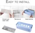 YM Strong Sticker (No Drilling) Free Punching Wall Mounted- Multifunction Bathroom Basket Organizer Holder Wall Mounted Kit. 