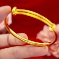 Sand gold jewelry niche design 5201314 love engraving bracelet, women stay together, meet the favorite push and pull bracelets. 