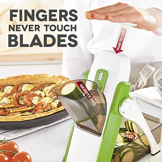 Mandoline Manual Vegetable Slicer, Foldable Grater Slicer, Potato Cutter, French Fries Cutter, Household Kitchen Chopping Tool High Quality ABS Vegetable & Fruit Slicer -Slicing Made Effortless.