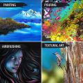 CuztomCraft - 3 Pcs - 10x10 Primed Canvases for Painting, 10 by 10 Canvas 100% Cotton Stretched Canvas, Art Supplies for Acrylic Pouring,Canvas 10 by 10 Oil Painting and Watercolor, Acid Free Canvas - Art Panel - Small Canvas - Artist. 