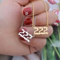 111 222 333 444 555 777 888 999 666 Devil Necklace Stainless Steel Angel Number Pendant Minimalist Jewelry. 